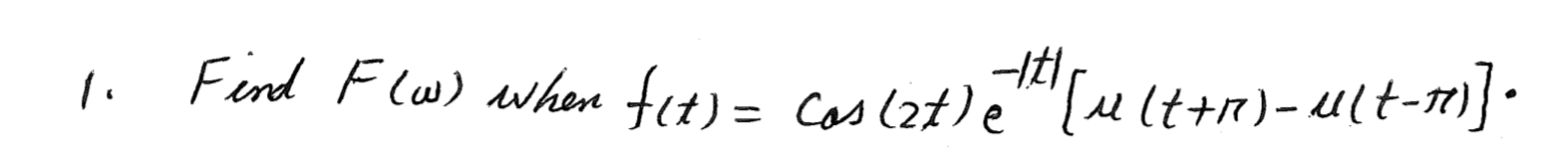 Find F W When F T Cas 27 E U T R U T R 1