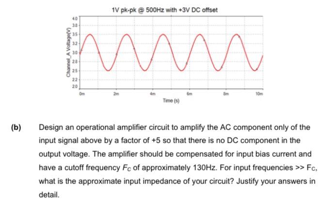 1v Pk Pk 500hz With 3v Dc Offset 40 3 8 35 32 Mm 30 28 25 22 20 4m 6m 10m Time S B Design An Operational Amplifi 1