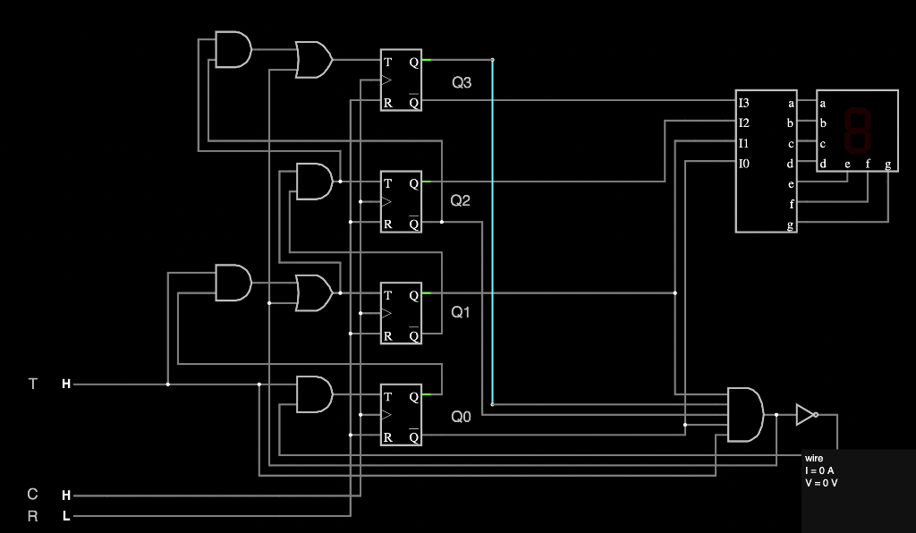 Design 4 Bit Ripple Asynchronous Counting Down Mod 14 Negative Edge Jk Flip Flop Counter That Is Connected To A 7 Segme 2