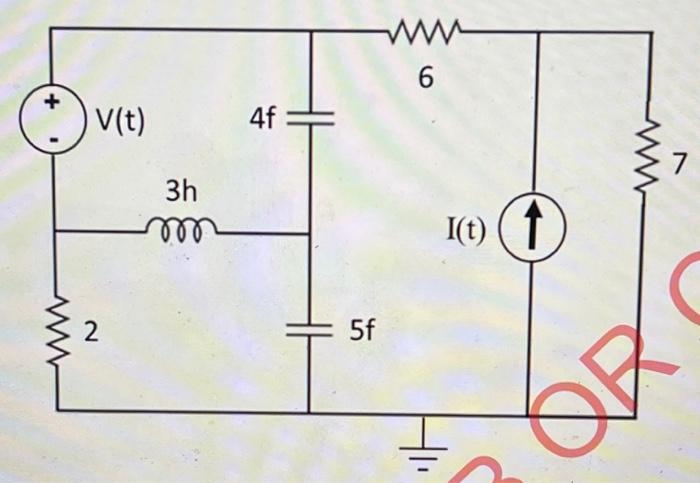Write But Do Not Solve The Set Of Time Domain Nodal Equations For The Circuit Used In Problem 5 V T 2 3h 4f 5f Www 3