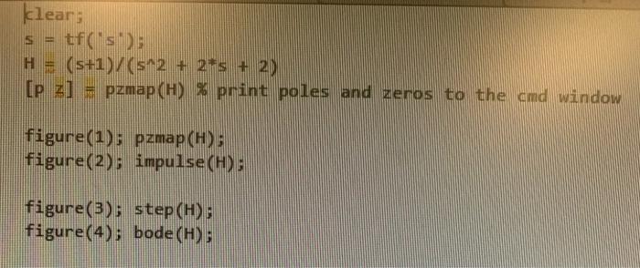 Homework Task 5 From The P5 Sample Code Modify The Code To Generate Similar Plots For The Transfer Function H S In T 2