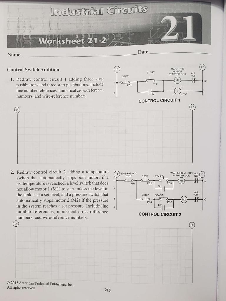 Please Complete The Following Uploaded Worksheet From Electrical Principles And Practices Workbook 4th Edition Isbn 08 1