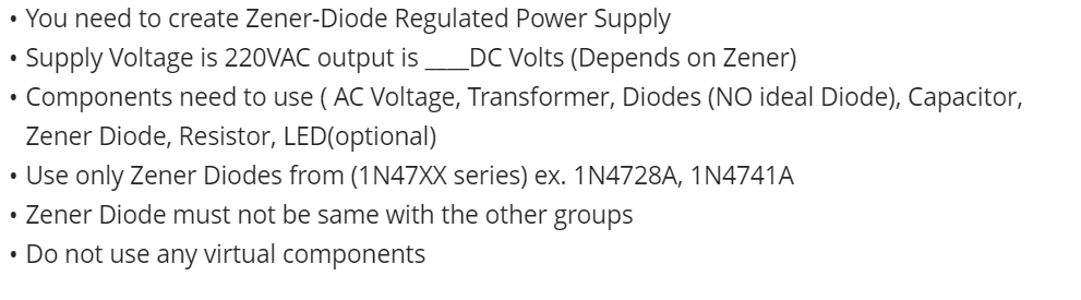 You Need To Create Zener Diode Regulated Power Supply Supply Voltage Is 220vac Output Is Dc Volts Depends On Zener 1