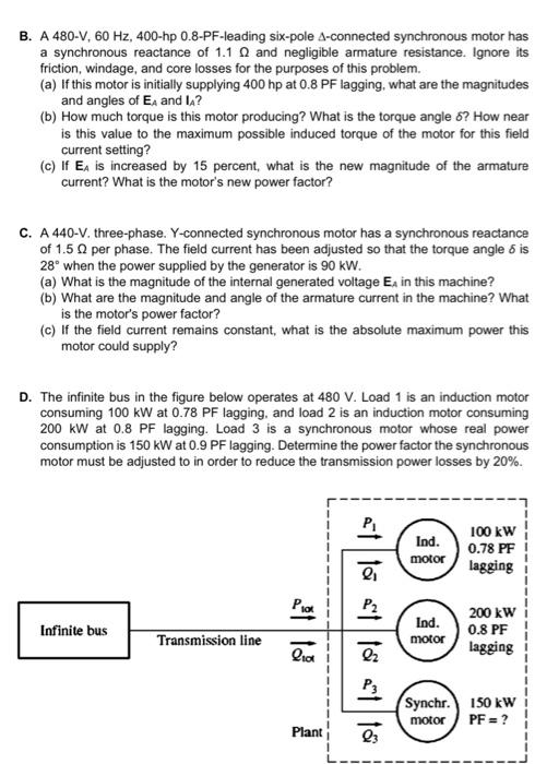 Activity Answer The Given Problems Show Complete Solution And Box The Final Answers A A 480 V 60 Hz Four Pole Synch 2