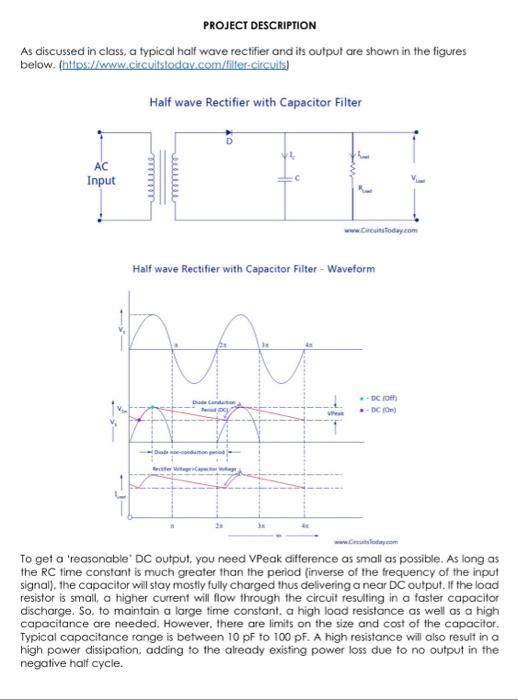 One Of The Major Applications Of P N Diodes Discussed In Class Is Rectification Conversion Of Ac To Dc A Large Signal 2