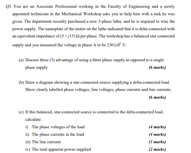 Q3 You Are An Associate Professional Working In The Faculty Of Engineering And A Newly Appointed Technician In The Mech 1