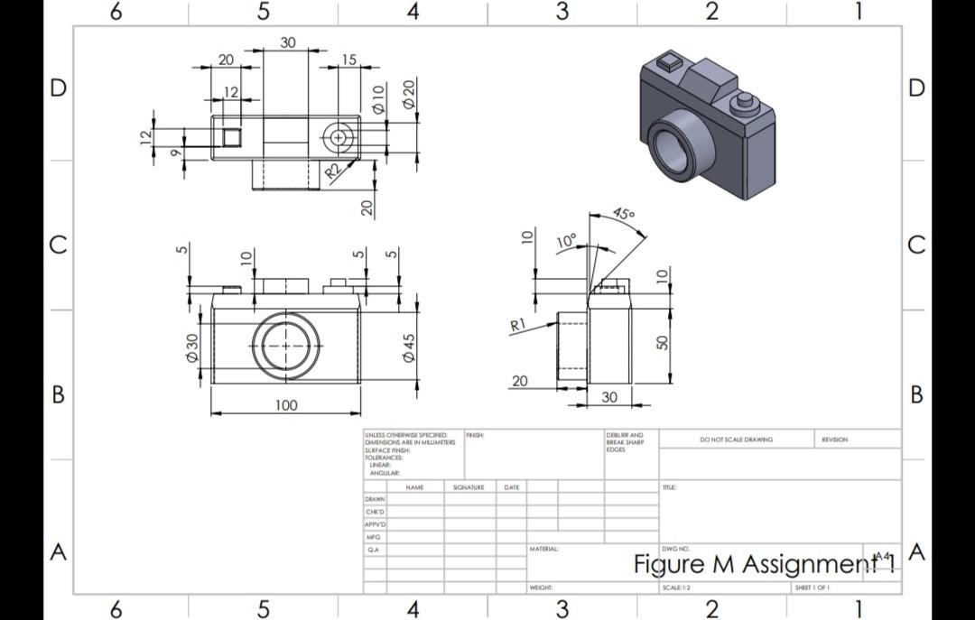 D C B A 6 6 20 12 5 5 30 100 R2 15 4 145 O Unless Otherwise Specified Dimensions Are In Memeters Surface Ringh Toleranc 1