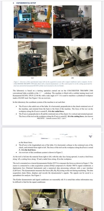 Experimental Setup Fo Colchester Ph The Laboratory Is Held On A Tuming Poin The Colchester Triumph 2500 Conventaal Lathe 1