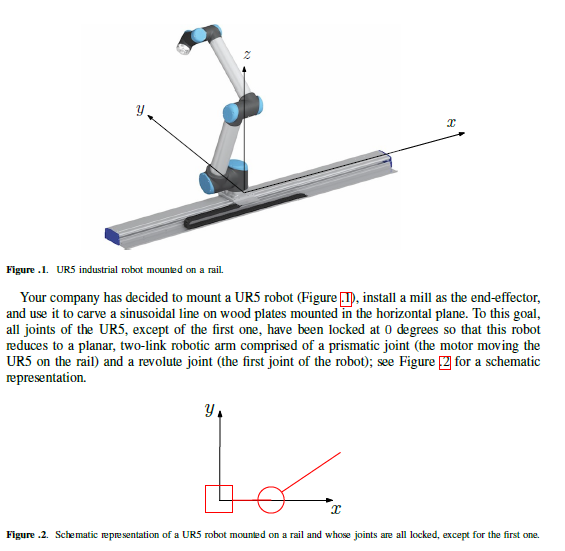 Z Y Figure 1 Ur5 Industrial Robot Mounted On A Rail Your Company Has Decided To Mount A Ur5 Robot Figure 1 Instal 1