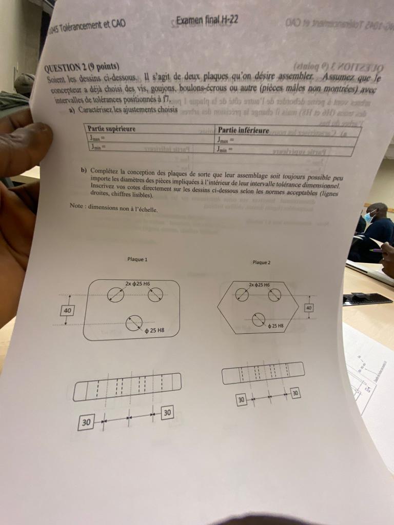 Examen Final H 22 Oad 19 That 2401 N Zalog Poitz3j0 Question 2 9 Points Soient Les Dessins Ci Dessous Il S Agit De 1