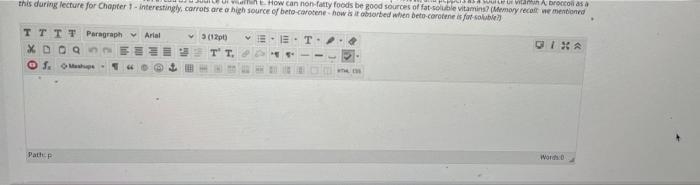 Wowa Abroon As E How Can Non Fatty Foods Be Good Sources Of Fat Soluble Vitamins Memory Recall We Mentioned This During 1