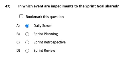 In Which Event Are The Impediments To The Sprint Goal Shared