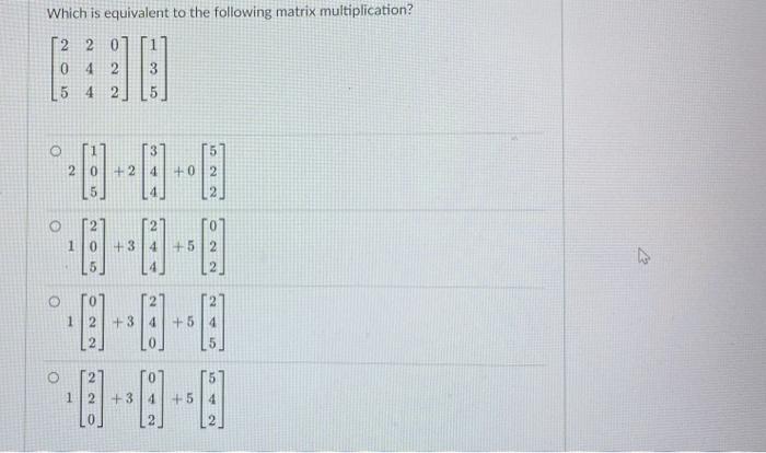 Which Of The Following Is Not A Linear Combination Of A And B 20 A J B 9 3 O 12 2 O O 3 B 1 O 1 2 2