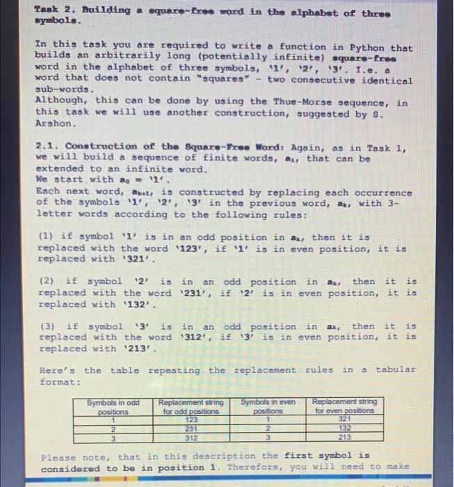 Federation University Australia Itech1400 Fundamentals Of Programming Assignment 1 Thue Morse Sequences Overview In Th 3