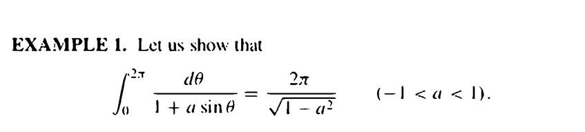Example 1 Let Us Show That 2 T De 1 A Sine 27 I 4 1 A 1 1