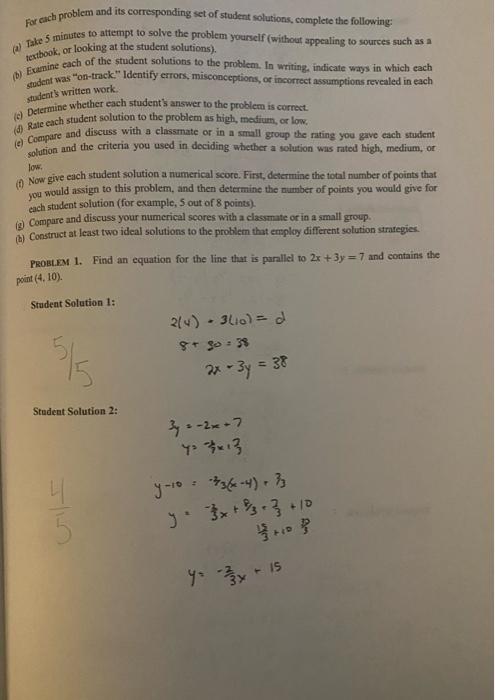 This Section Contains Two Problems Typical Of Problems Encountered In The High School Mathematics Curriculum And A Set 2
