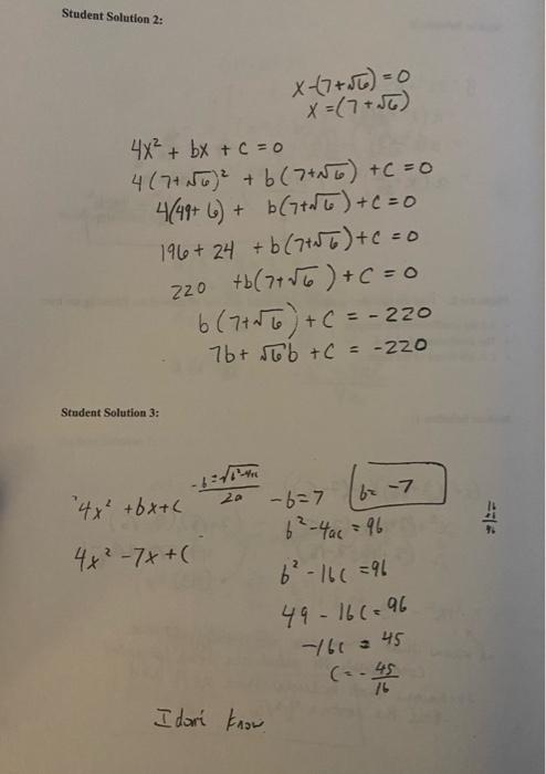 Problem 2 Find The Unique Quadratic Polynomial Such That All Three Of The Following Are True All The Coefficients 2