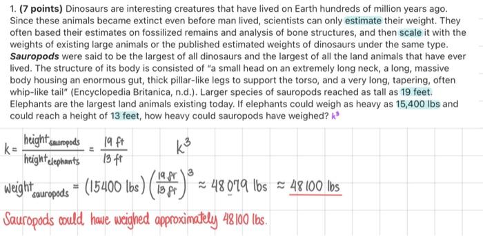 1 7 Points Dinosaurs Are Interesting Creatures That Have Lived On Earth Hundreds Of Million Years Ago Since These An 1