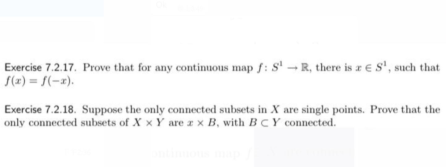 Exercise 7 2 17 Prove That For Any Continuous Map F S R There Is A S Such That F X F X Exercise 7 2 18 Su 1
