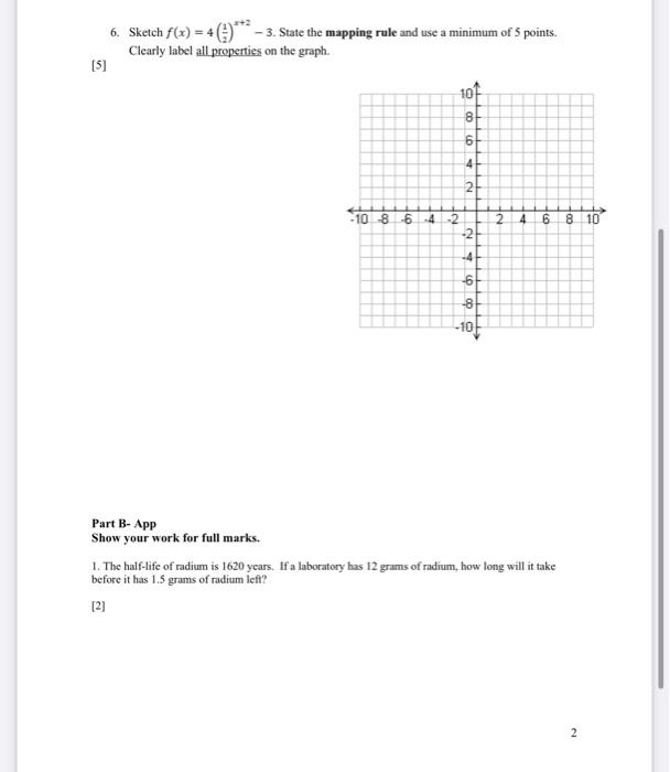 Identify The Choice That Best Completes The Statement Or Answers The Question 1 Which Of The Following Functions Repres 2