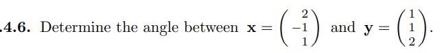 4 6 Determine The Angle Between X N And Y 1