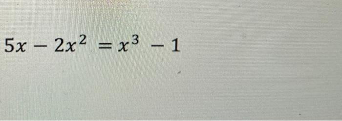 5x2x X 1 3 1