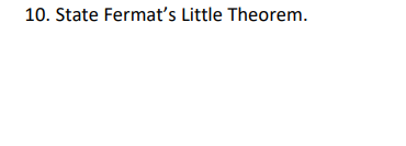 10 State Fermat S Little Theorem 1