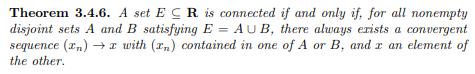 Exercise 3 4 6 Prove Theorem 3 4 6 Theorem 3 4 6 A Set Ecr Is Connected If And Only If For All Nonempty Disjoint Se 2