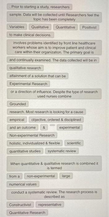 In Nursing Research The Paradigm Coincides With Characteristics Of Research This Type Of Research Is Black And White A 3