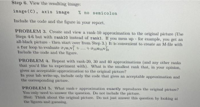 The Svd Decomposition And Image Compression In This Laboratory Session We Will Learn How To 1 Find The Svd Decompositio 10