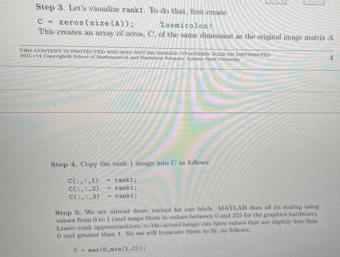 The Svd Decomposition And Image Compression In This Laboratory Session We Will Learn How To 1 Find The Svd Decompositio 11
