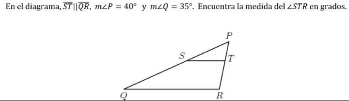 In The Diagram St Qr Find The Measurement Of Str In Degrees 1