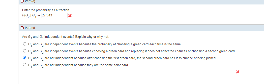 Suppose That You Have 7 Cards 3 Are Green And 4 Are Yellow The Cards Are Well Shuffled Suppose That You Randomly Draw 2