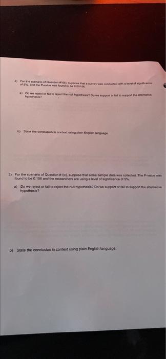 2 For The Scenarie Of Question Of 5 And The P Survey Was Conducted With A Level Of Signa Found I A Doct Or Tal To R 1