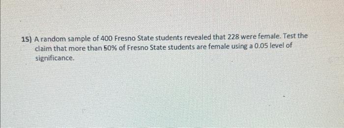 Do The Work In A Neat Fashion On This Paper Due On The Day Of The Final Exam Sample Size Problems Just State The 2