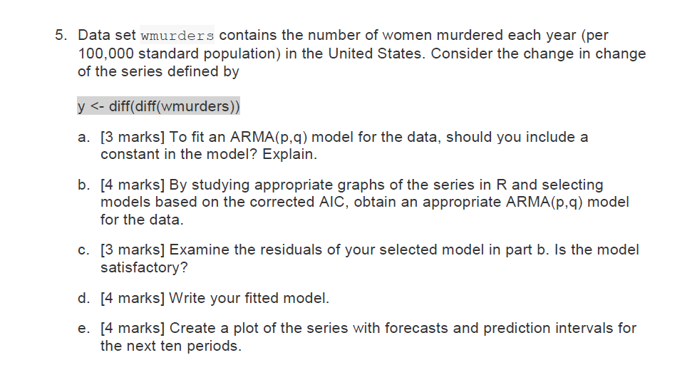 5 Data Set Wmurders Contains The Number Of Women Murdered Each Year Per 100 000 Standard Population In The United Sta 1