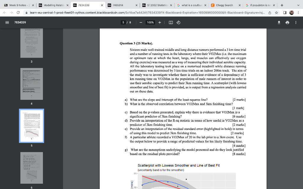 Week 9 Notes 2 X Bb Modelling Relation X Bb 7834339 X Bb 7465914 Bb St2002 Statistics X G What Is A Coufour X Chegg 1