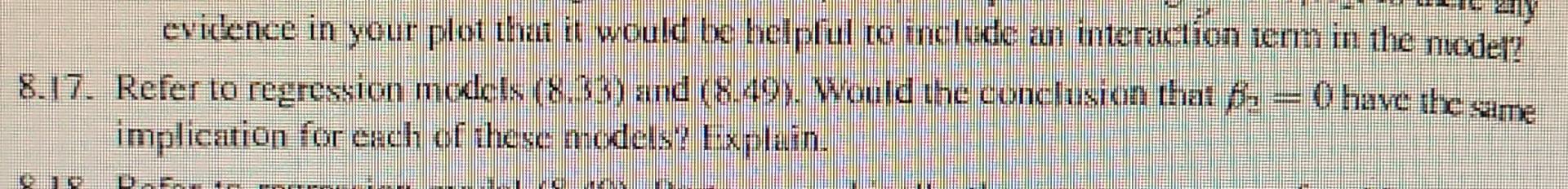 Y Bo B1x X 8 8 33 Rs The Model Employed Might Be Y Bo B X E 1 N 8 39 Evidence In Your 3