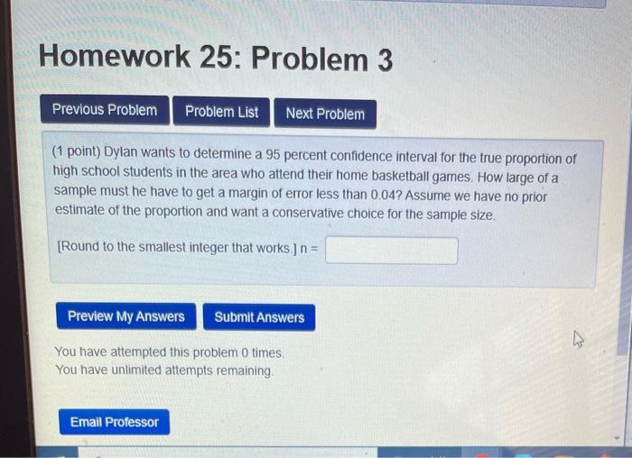 Homework 24 Problem 1 Previous Problem Problem List Next Problem 1 Point A Random Sample Of 19 Size Aa Batteries For 3