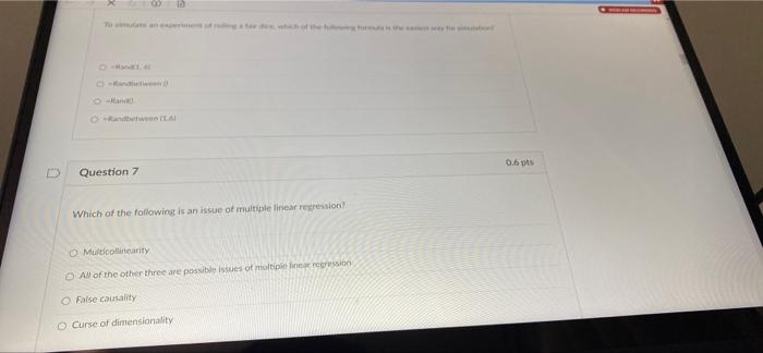 To Simulate An Experiment Of Illing A Tar Des Randbetween La Question 7 Which Of The Following Is An Issue Of Multiple 1