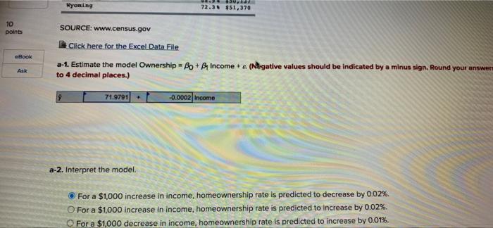 15 The Homeownership Rate In The United States Was 67 2 In 2009 In Order To Determine If Homeownership Is Linked With 2