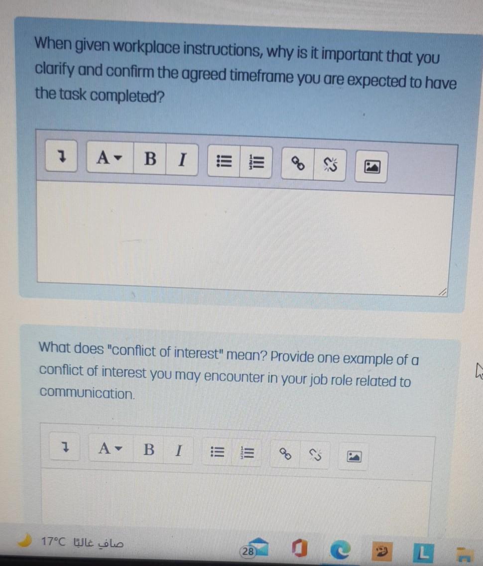 When Given Workplace Instructions Why Is It Important That You Clarify And Confirm The Agreed Timeframe You Are Expecte 1