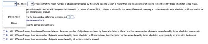 In A Study Conducted By Some Statistics Students 69 People Were Randomly Assigned To Listen To Rap Music Music By Moza 3