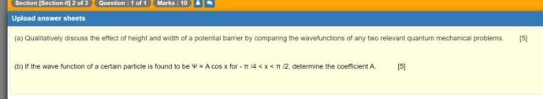 Question 1 Of 1 Marks 10 Section Section Il 2 Of 3 Upload Answer Sheets A Qualitatively Discuss The Effect Of He 1