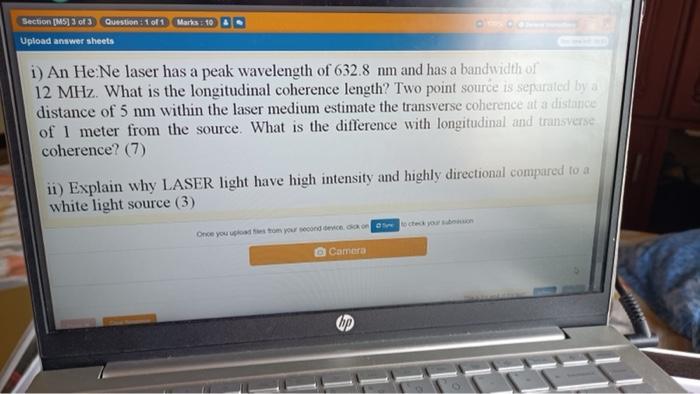 Hom Up To Section M3 1 Of 3 Question 1 Of 1 Marks 10 Upload Answer Sheets I Consider A Thought Experiment Of Locati 3