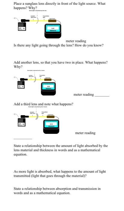 Part I Qualitative Relationships 15 Pts Today You Will Substitute A Technological Device For Your Eyes A Light Pro 2