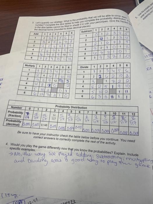 3 Let S Quantify Our Strategy What Is The Probability That We Will Be Able To Cover Each In The Dice Tables Cannot Be F 1