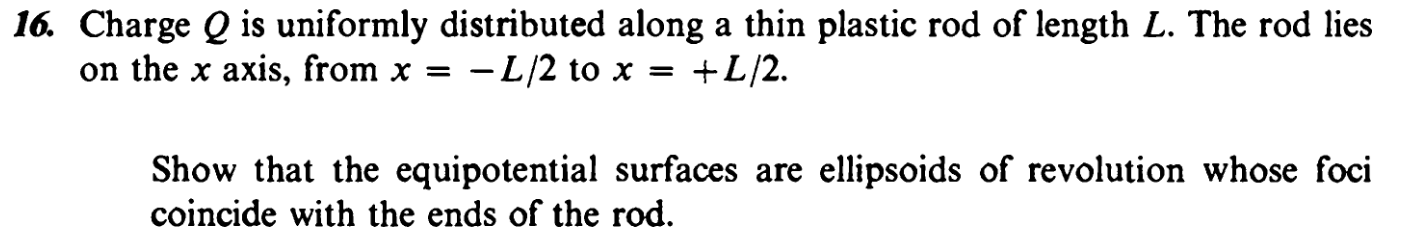 16 Charge Q Is Uniformly Distributed Along A Thin Plastic Rod Of Length L The Rod Lies On The X Axis From X L 2 1