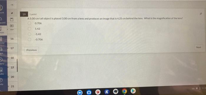 01 07 11 Time Remaining 18 1 Point What Is The Angle Of Refraction If A Ray That Makes An Angle Of 35 0 With The Normal 2