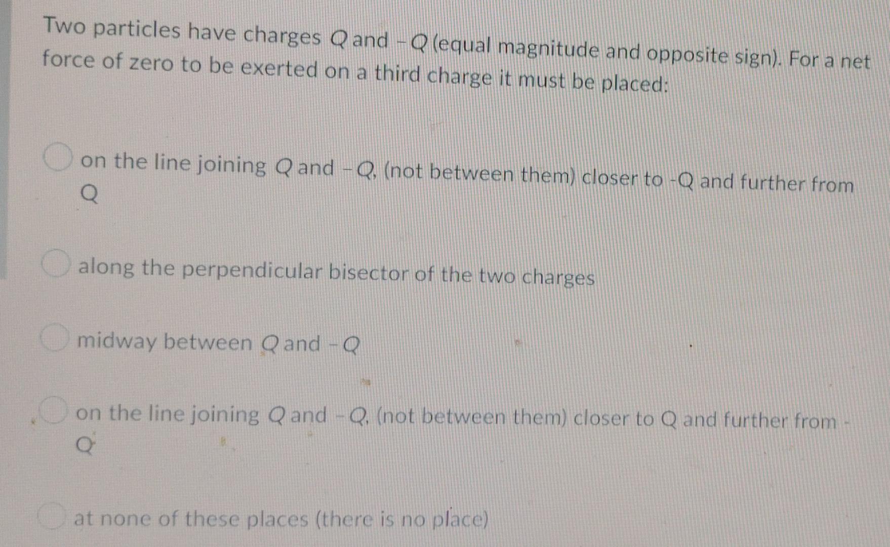 Two Particles A And B Are 6 M Apart A Has A Charge Of 3q And B Has A Charge Of 2q The Force Of A On B Is The Same M 2